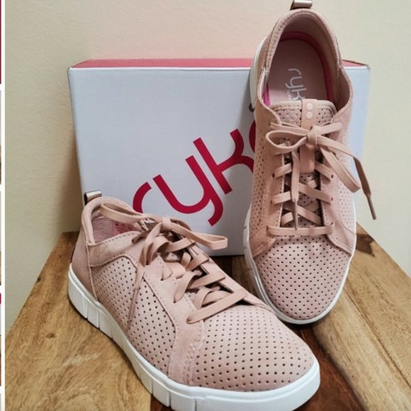 Ryka Shoes - Ryka Haiku Perforated Suede Sneaker Dance Pink 6